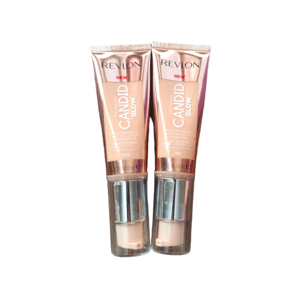 (2) Revlon PhotoReady Candid Glow Moisture Foundation 110 Porcelain